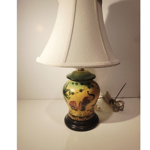 Safari Table Lamp & Shade Upscale Kid Room Elephant Jungle Theme Decor Small 18" - Picture 8 of 14
